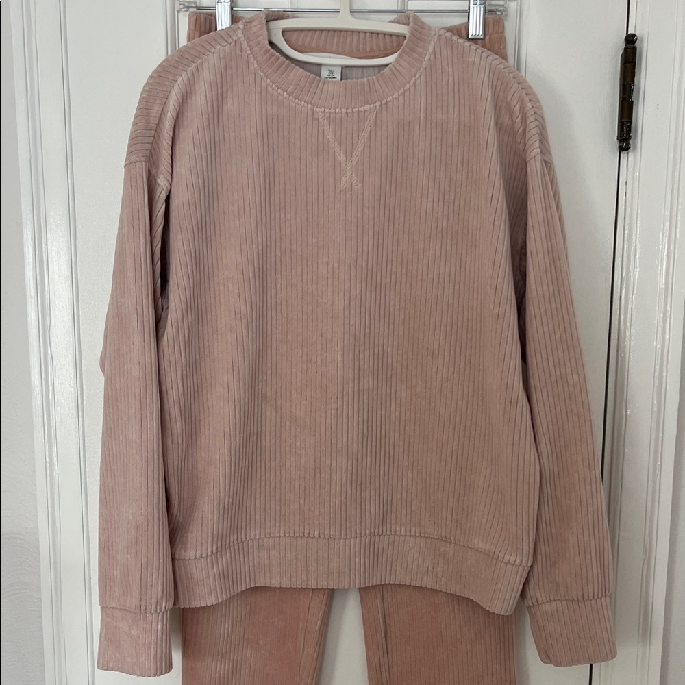 H&M Light Pink Ribbed Set
